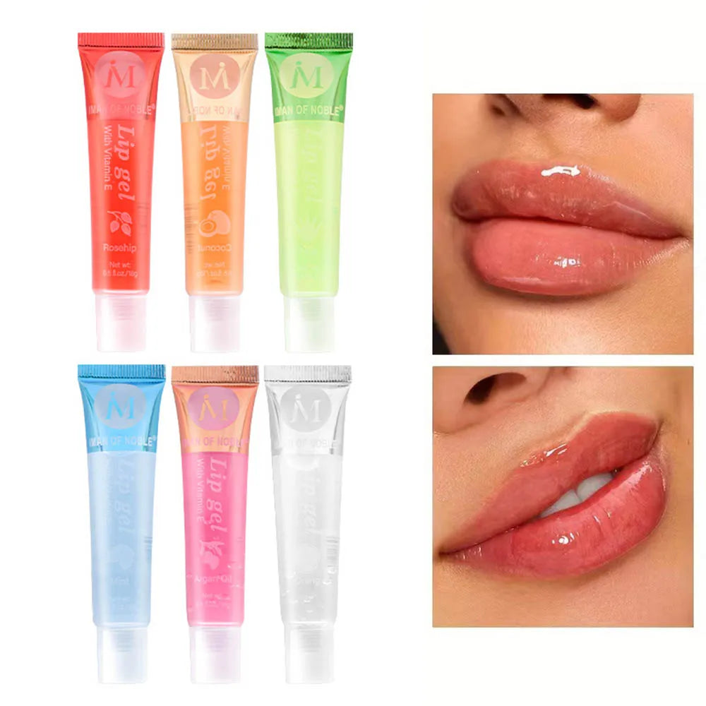 6Pcs Fruity Flavor Watery Glossy Lip Gloss Set