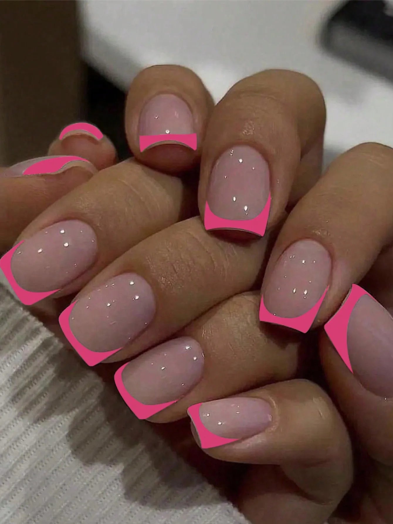 24pcs/set short square fake nails