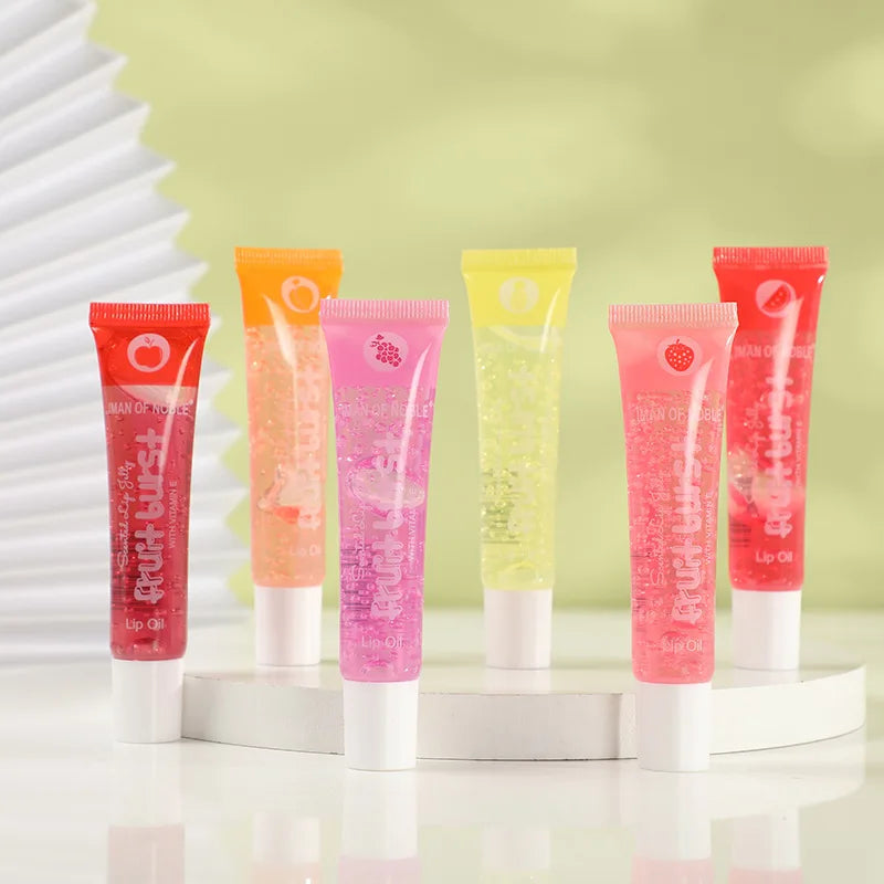 6Pcs Fruity Flavor Watery Glossy Lip Gloss Set