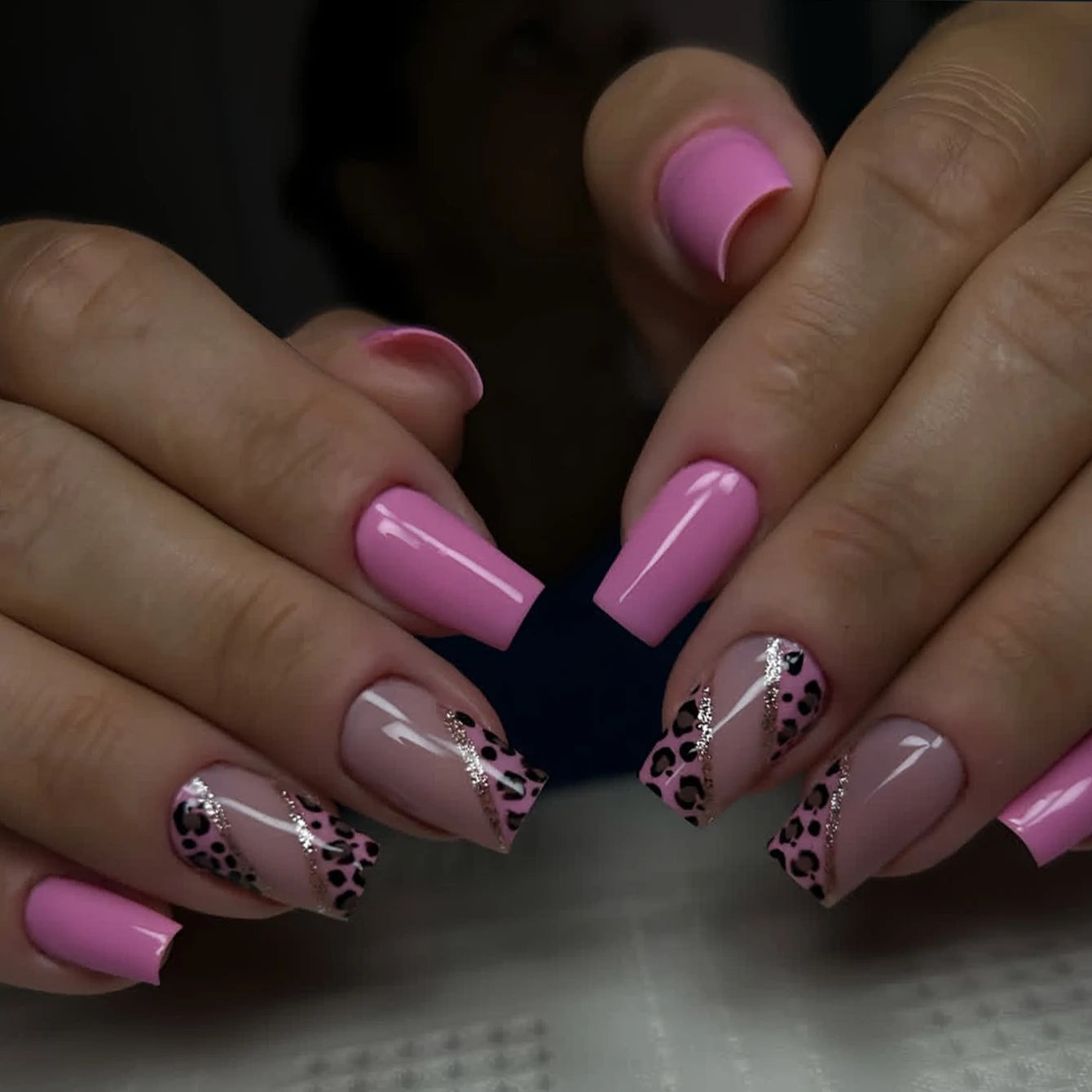24pcs/set short square fake nails