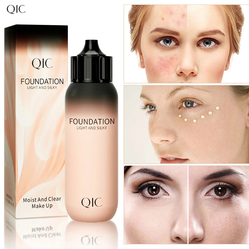 30ml Liquid Foundation Cream Waterproof Oil-control Cover Acne Base Cream