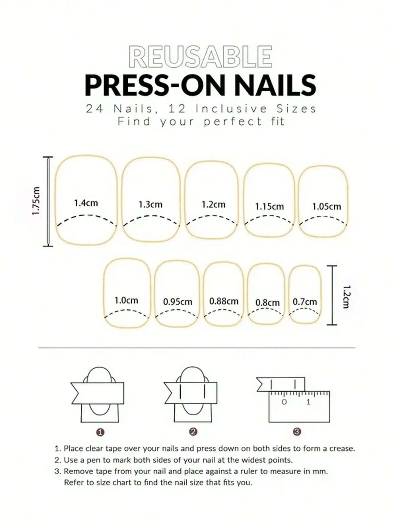 24pcs/set short square fake nails