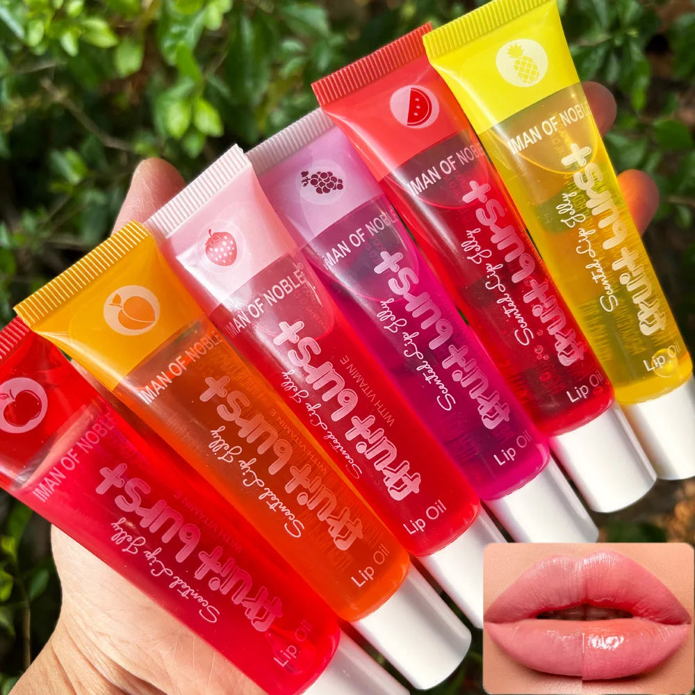 6Pcs Fruity Flavor Watery Glossy Lip Gloss Set