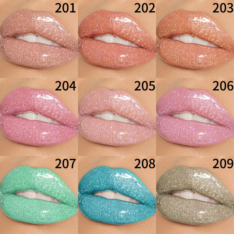 9 Colors Moisturizing Diamond Shimmer Glitter Lip Gloss Makeup