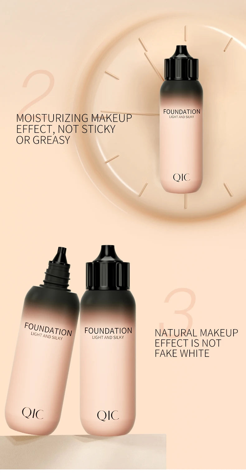 30ml Liquid Foundation Cream Waterproof Oil-control Cover Acne Base Cream