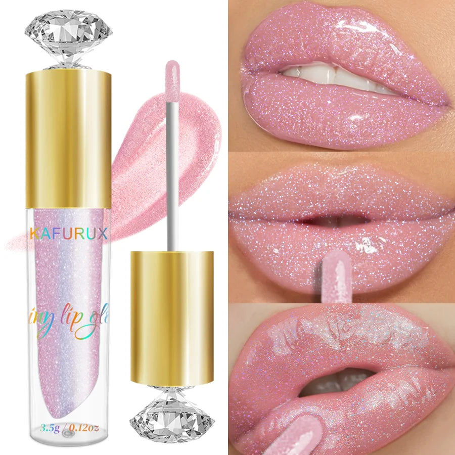 9 Colors Moisturizing Diamond Shimmer Glitter Lip Gloss Makeup