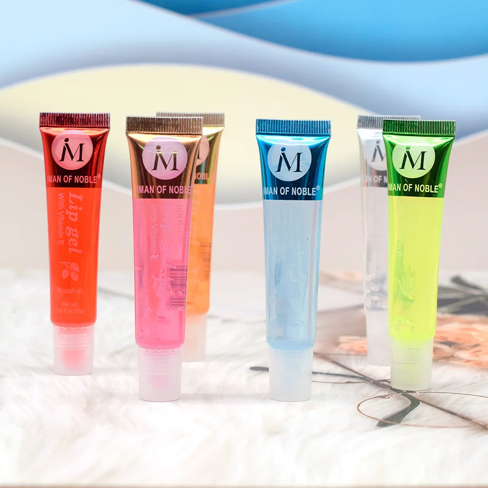 6Pcs Fruity Flavor Watery Glossy Lip Gloss Set
