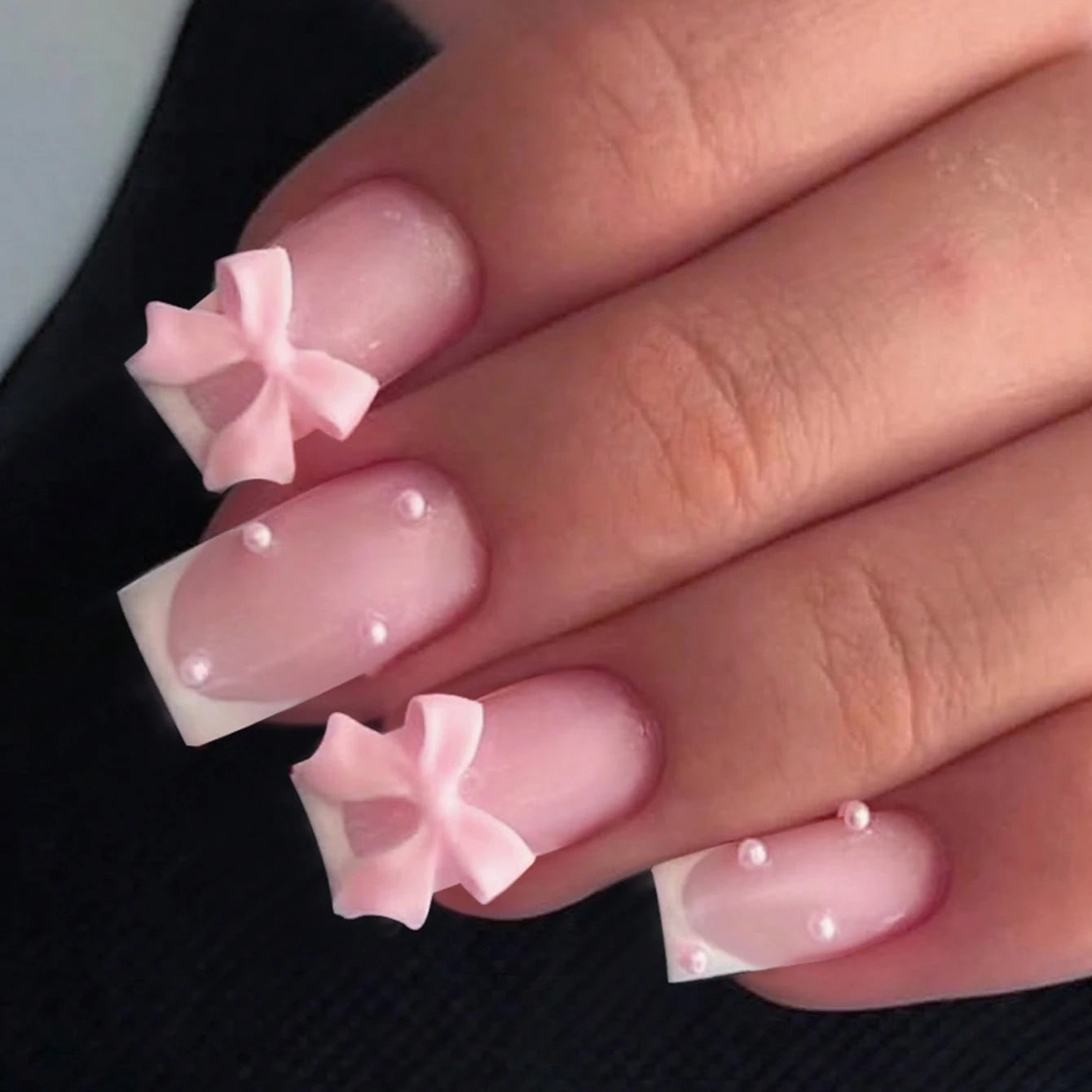 24pcs/set short square fake nails