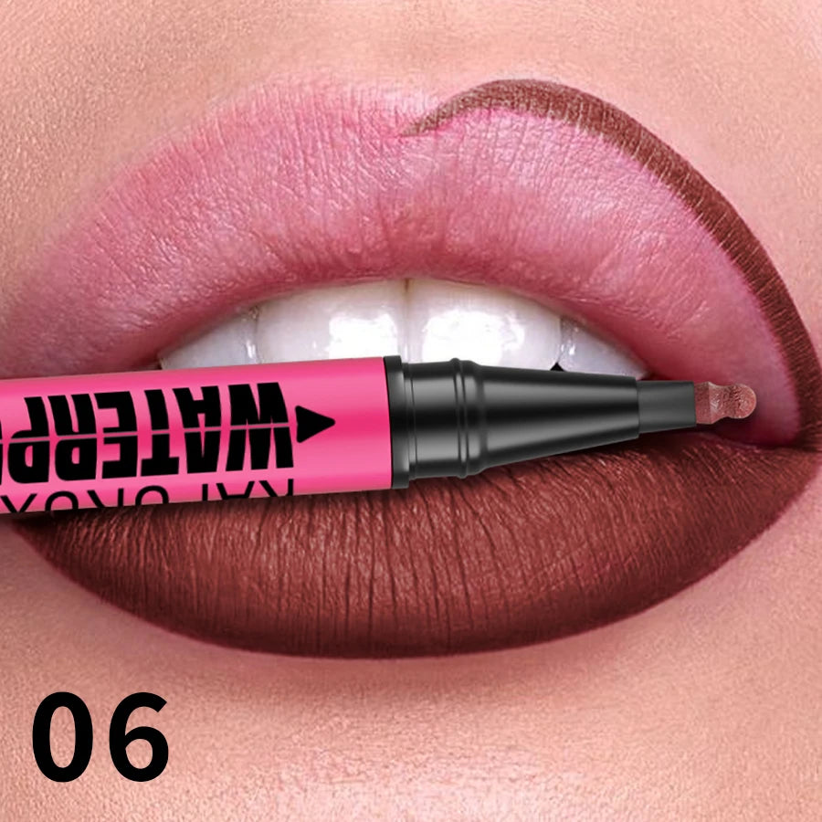 1PC Liquid Matte12-Color Lipliner Pencil Waterproof
