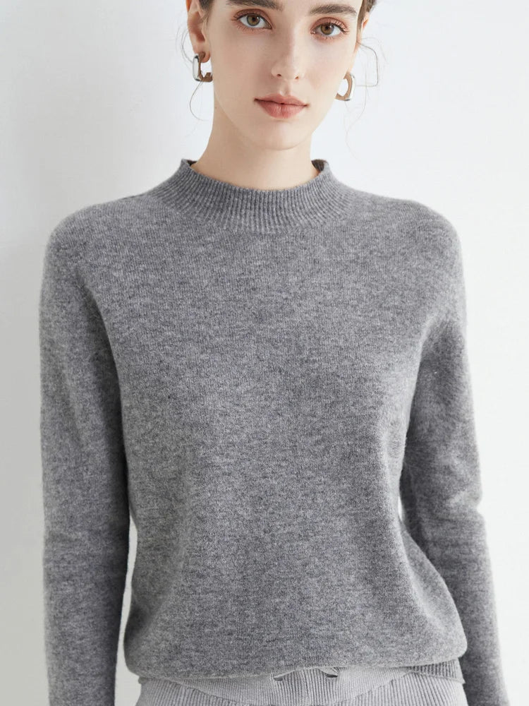 Women’s Soft Knit Mock-Neck Sweater – Cozy, Chic & Timeless