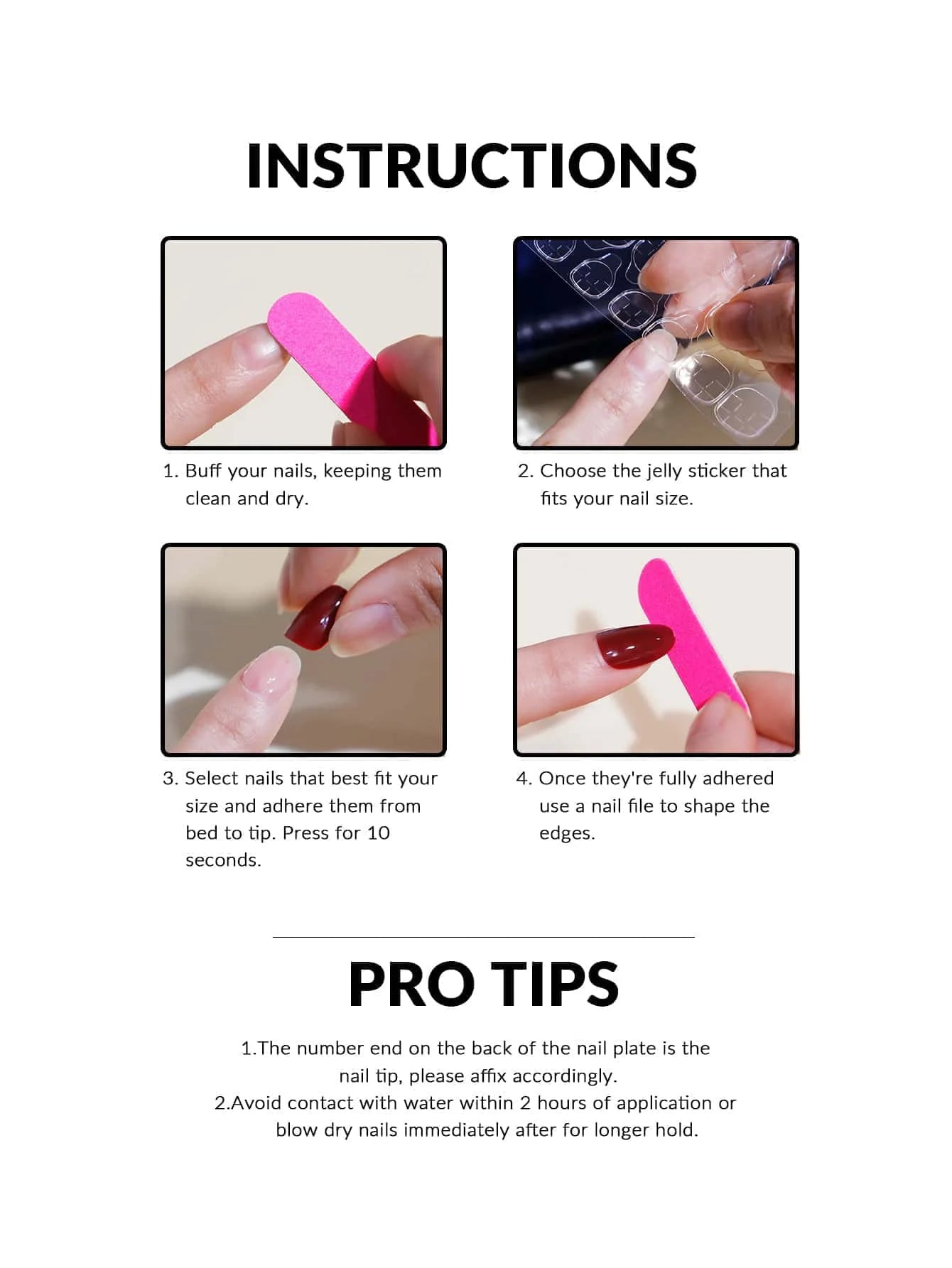 24pcs/set short square fake nails