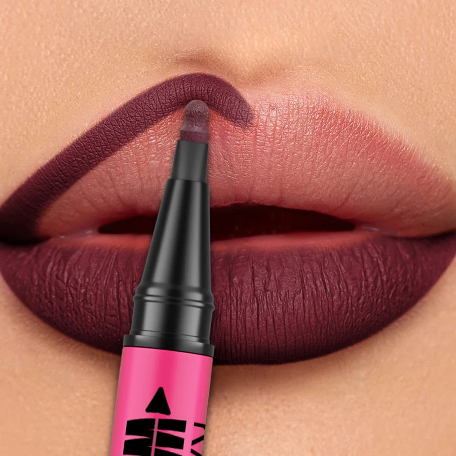 1PC Liquid Matte12-Color Lipliner Pencil Waterproof