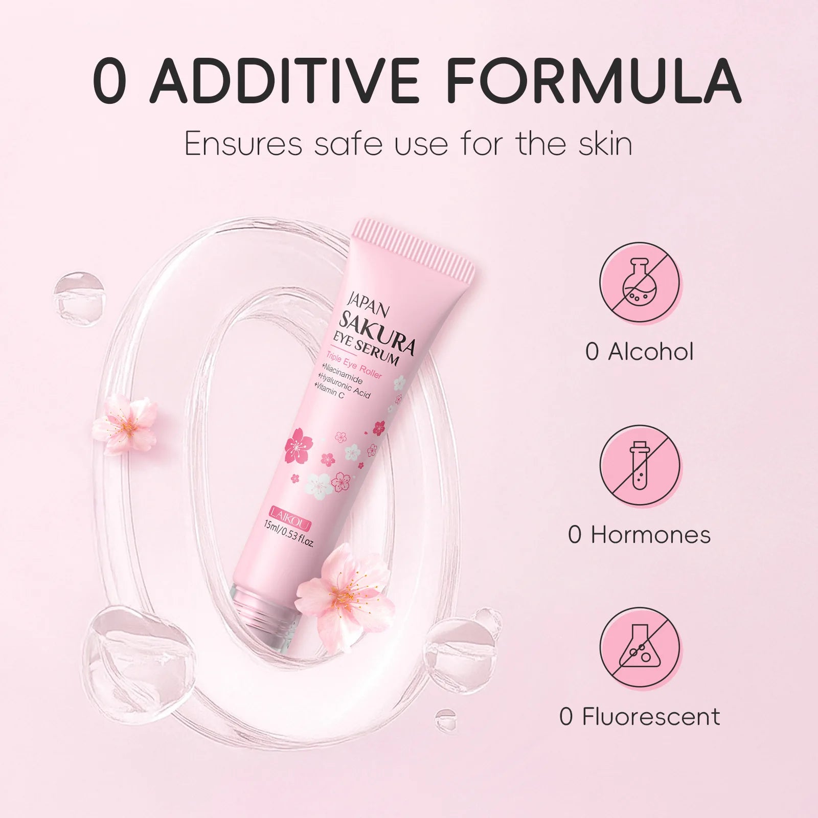 LAIKOU Sakura Eye Serum Roller Massage