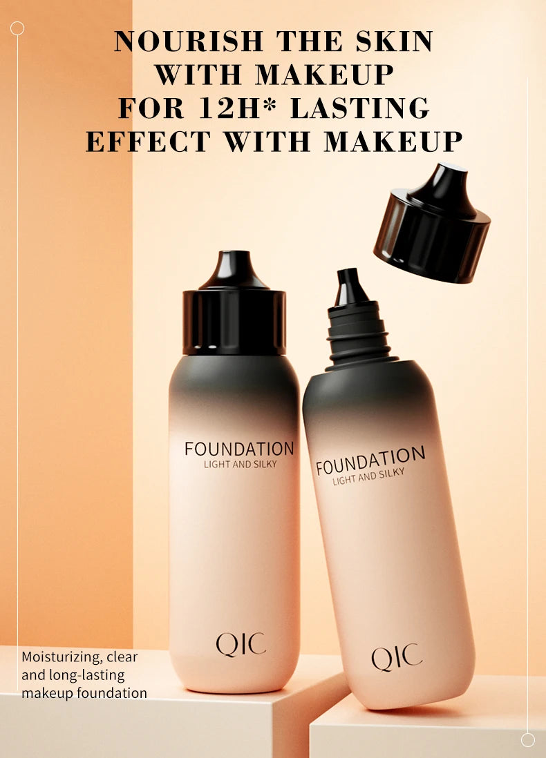 30ml Liquid Foundation Cream Waterproof Oil-control Cover Acne Base Cream