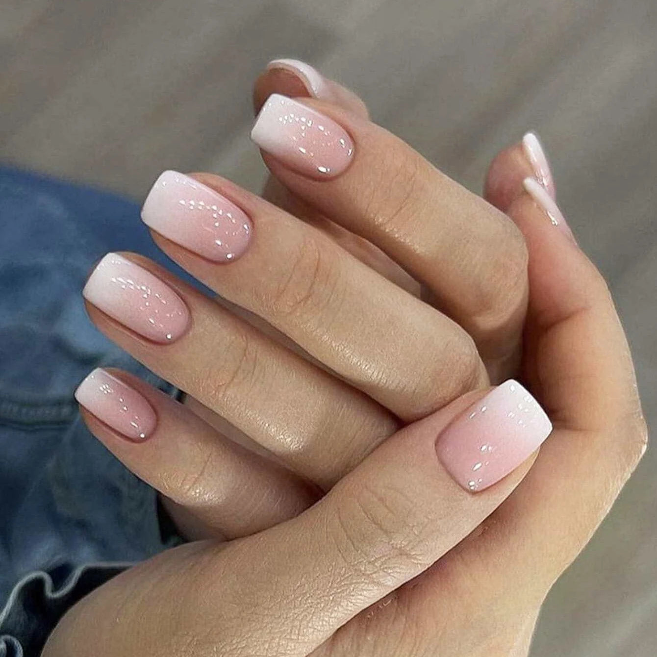 24pcs/set short square fake nails