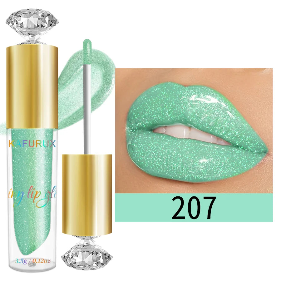 9 Colors Moisturizing Diamond Shimmer Glitter Lip Gloss Makeup