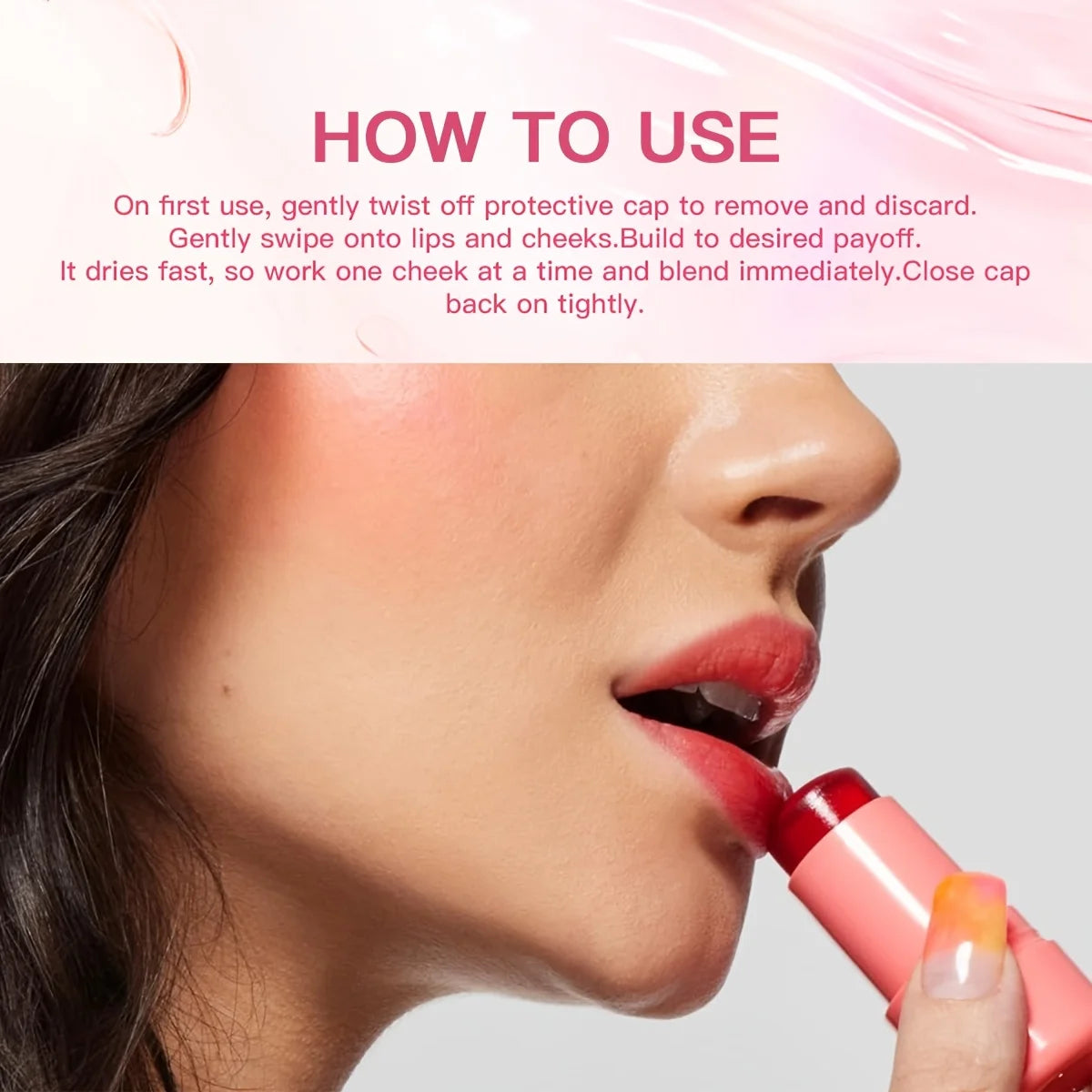 4 Colors Jelly Blush Stick Lip Balm Eyeshadow 3-in-1