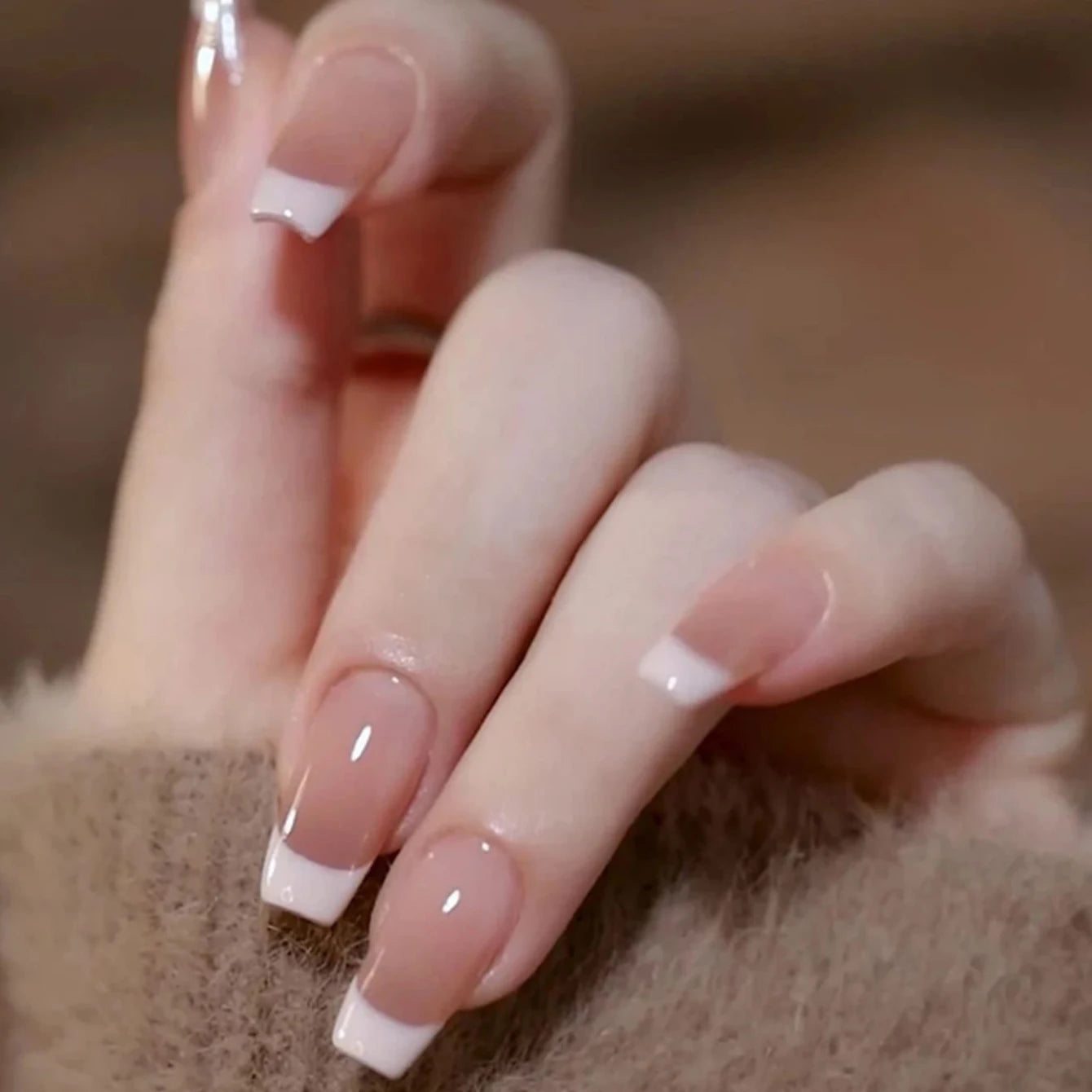 24pcs/set short square fake nails