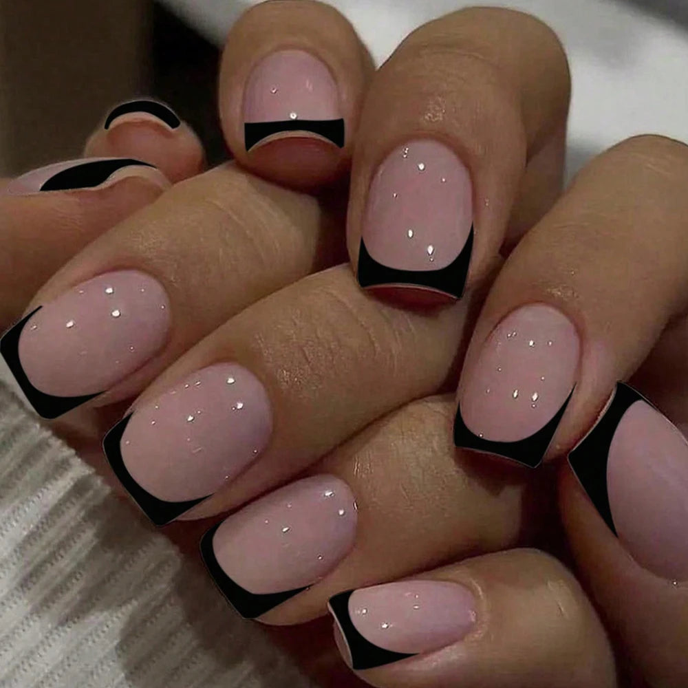 24pcs/set short square fake nails