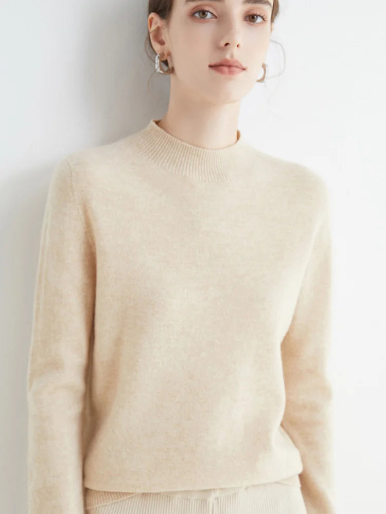 Women’s Soft Knit Mock-Neck Sweater – Cozy, Chic & Timeless