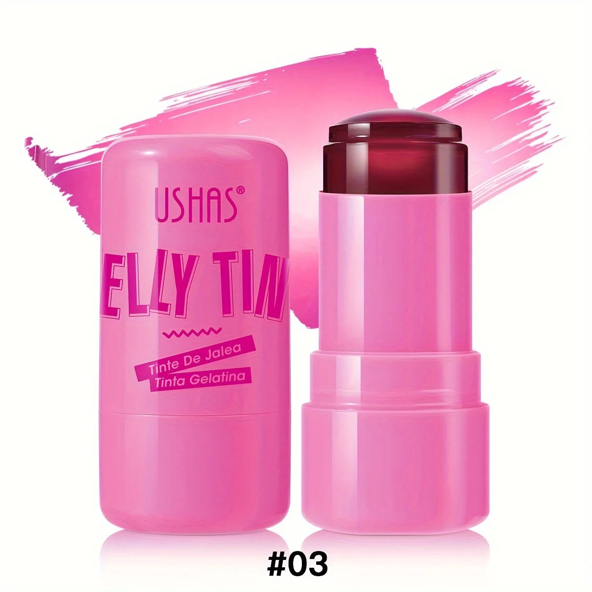 4 Colors Jelly Blush Stick Lip Balm Eyeshadow 3-in-1
