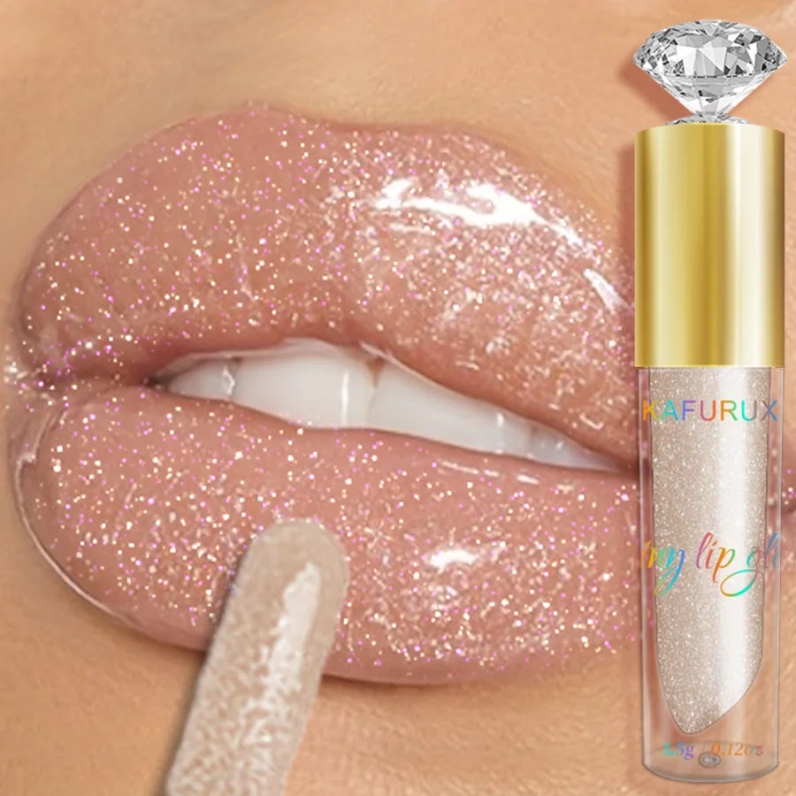 9 Colors Moisturizing Diamond Shimmer Glitter Lip Gloss Makeup