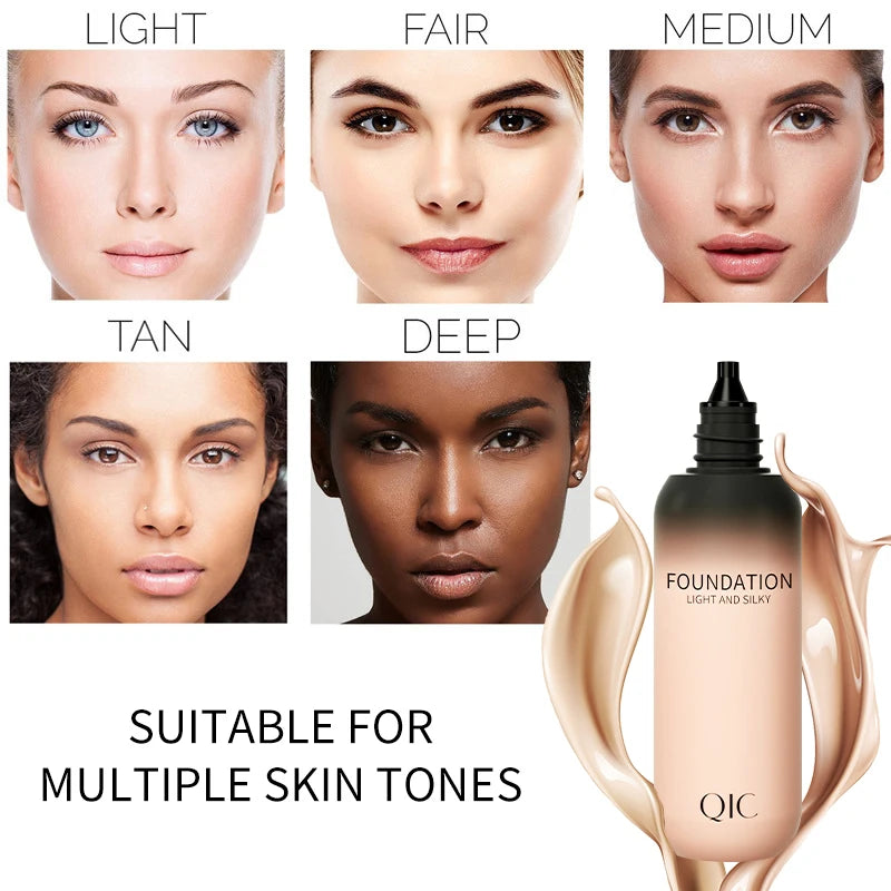 30ml Liquid Foundation Cream Waterproof Oil-control Cover Acne Base Cream