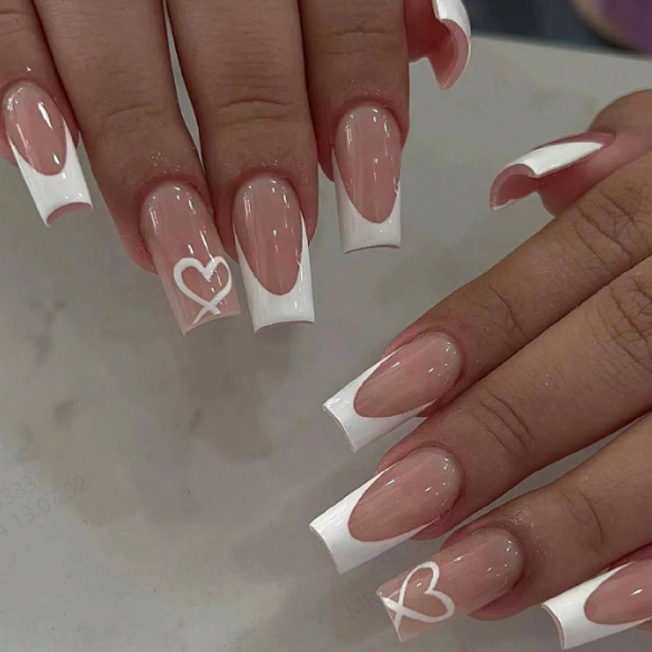 24pcs/set short square fake nails