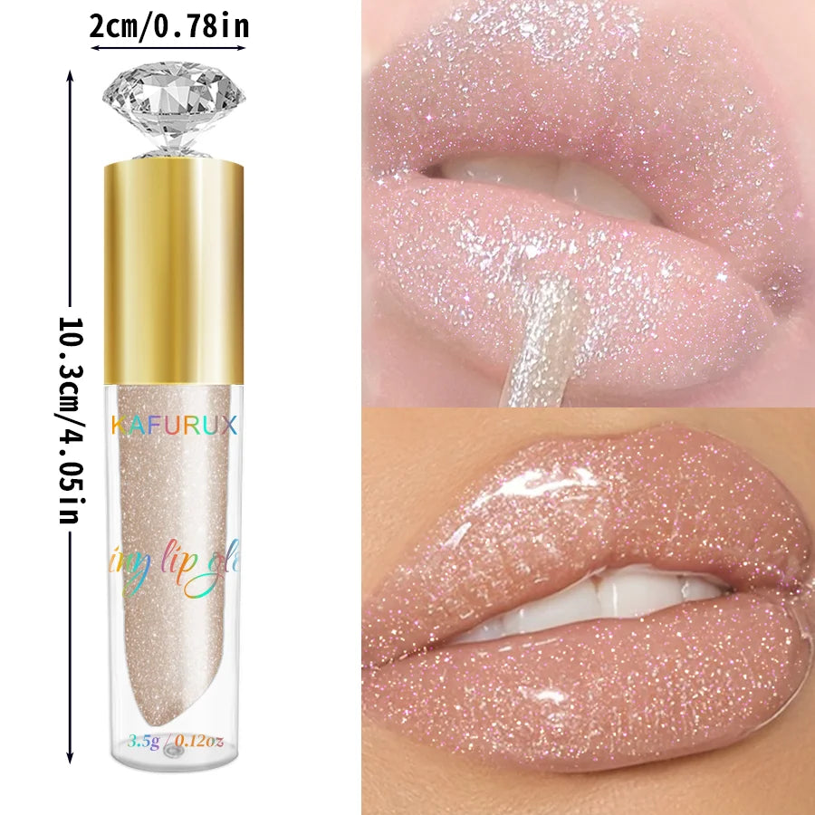 9 Colors Moisturizing Diamond Shimmer Glitter Lip Gloss Makeup