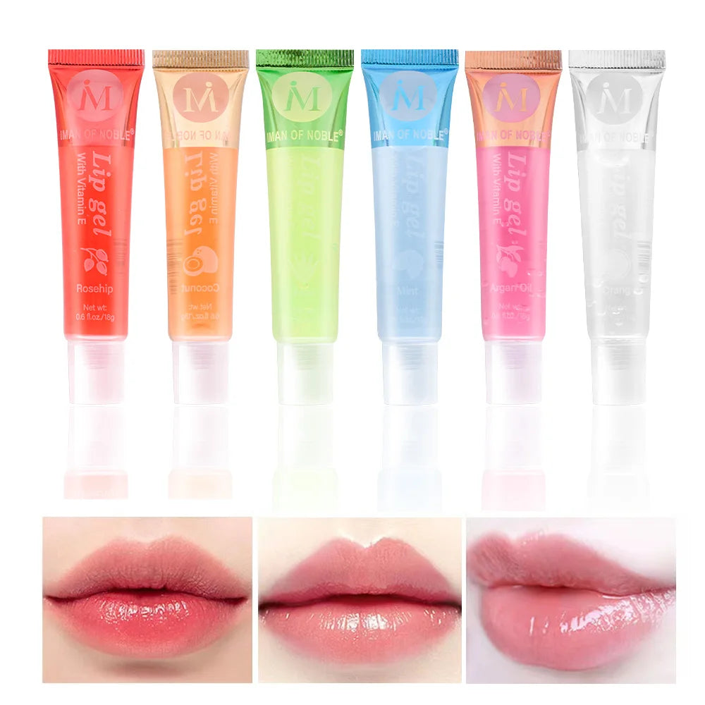 6Pcs Fruity Flavor Watery Glossy Lip Gloss Set