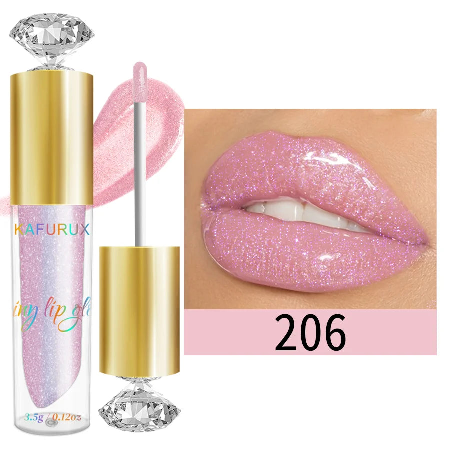 9 Colors Moisturizing Diamond Shimmer Glitter Lip Gloss Makeup