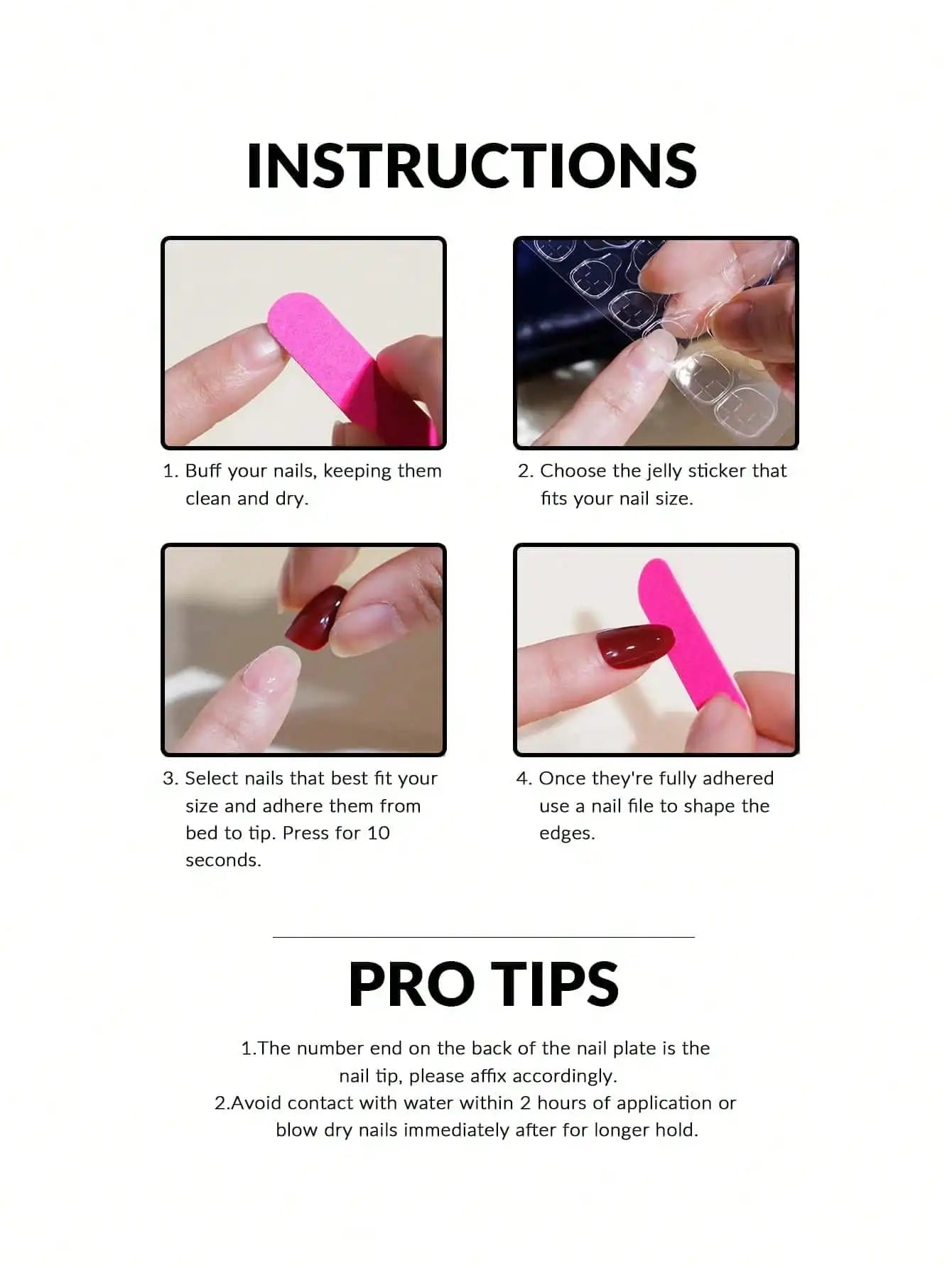 24pcs/set short square fake nails