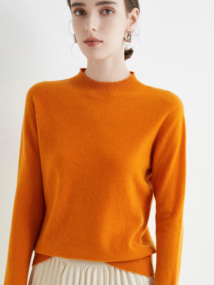 Women’s Soft Knit Mock-Neck Sweater – Cozy, Chic & Timeless
