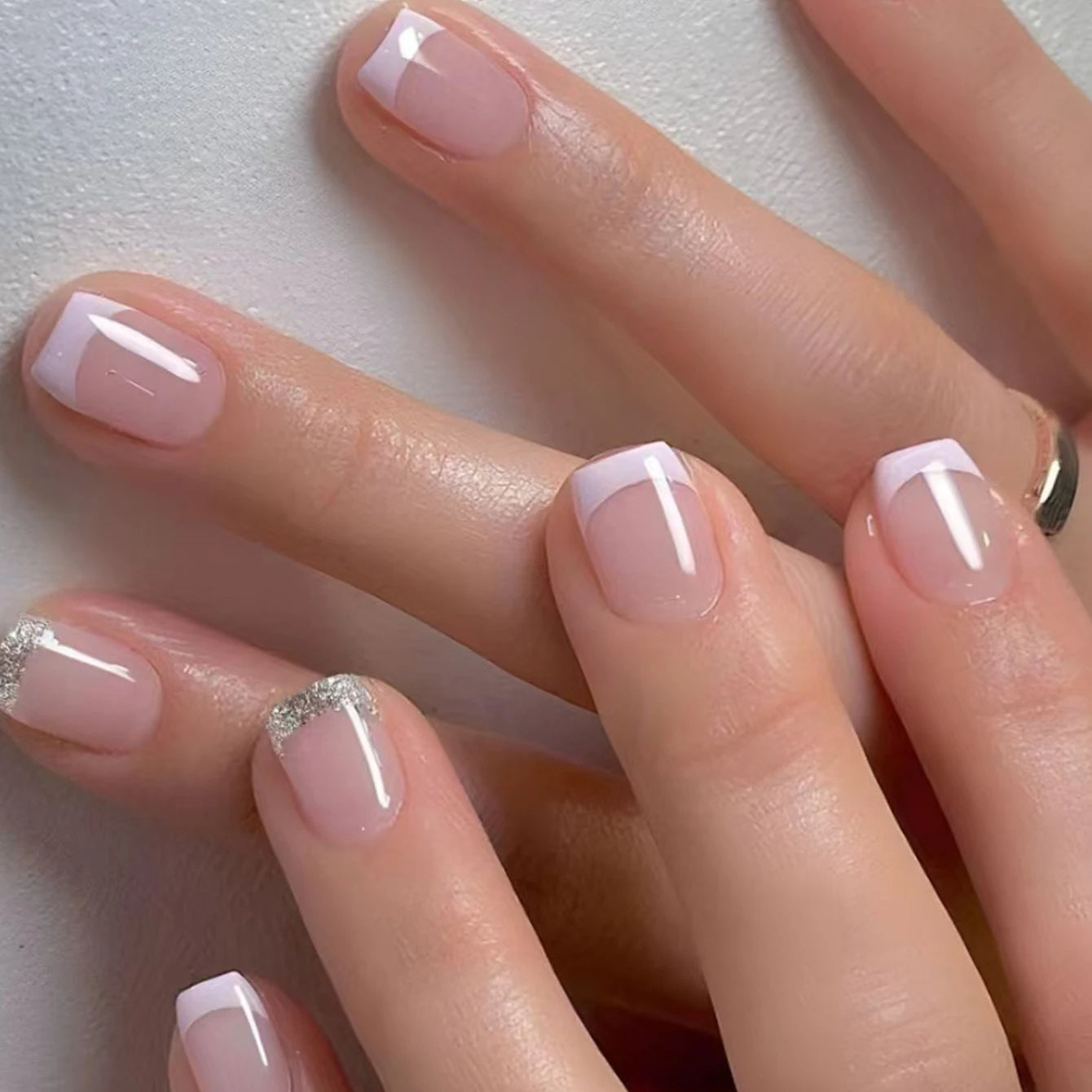 24pcs/set short square fake nails