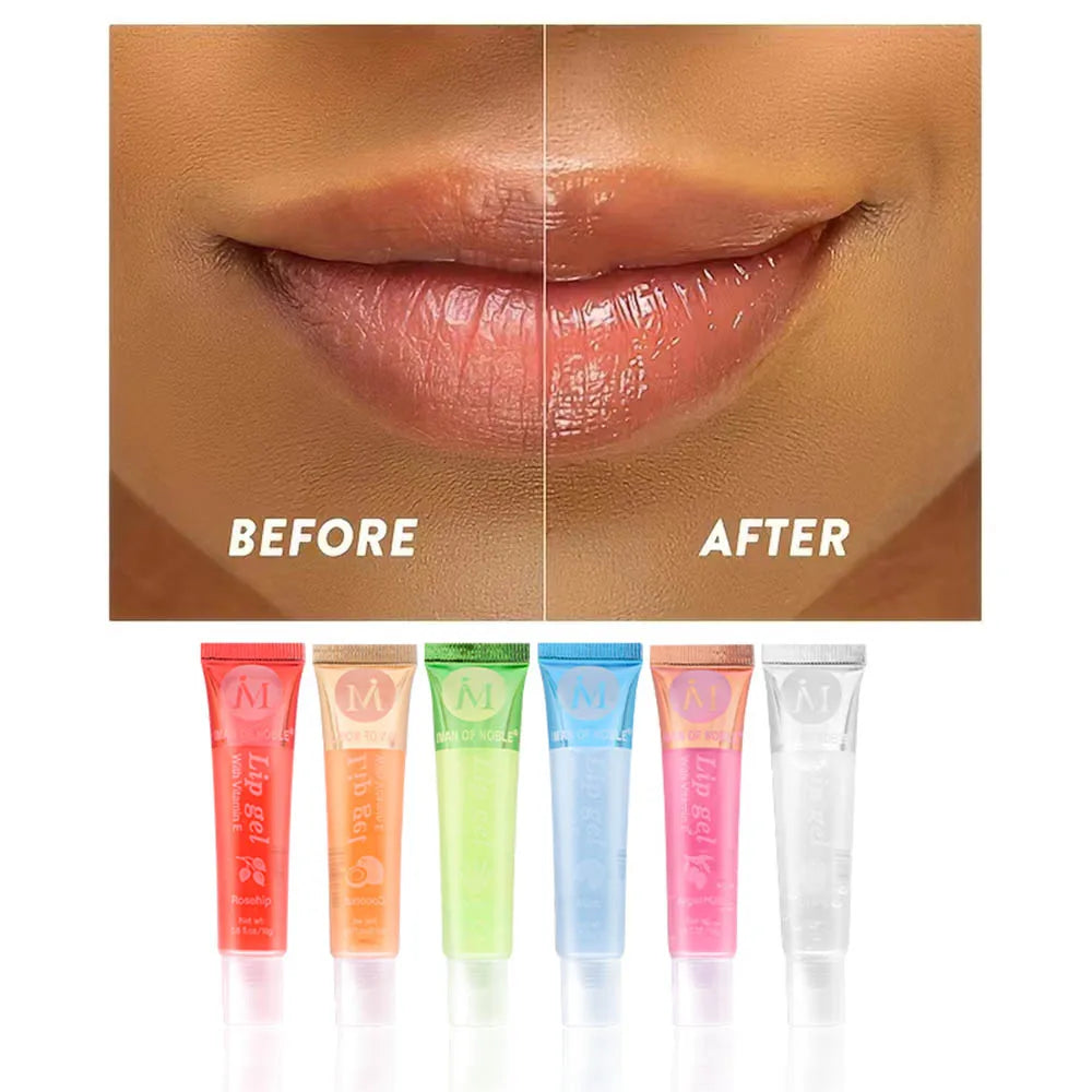 6Pcs Fruity Flavor Watery Glossy Lip Gloss Set