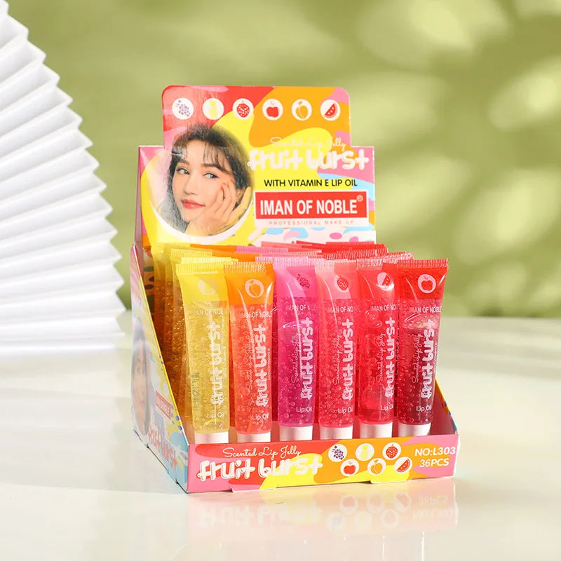 6Pcs Fruity Flavor Watery Glossy Lip Gloss Set