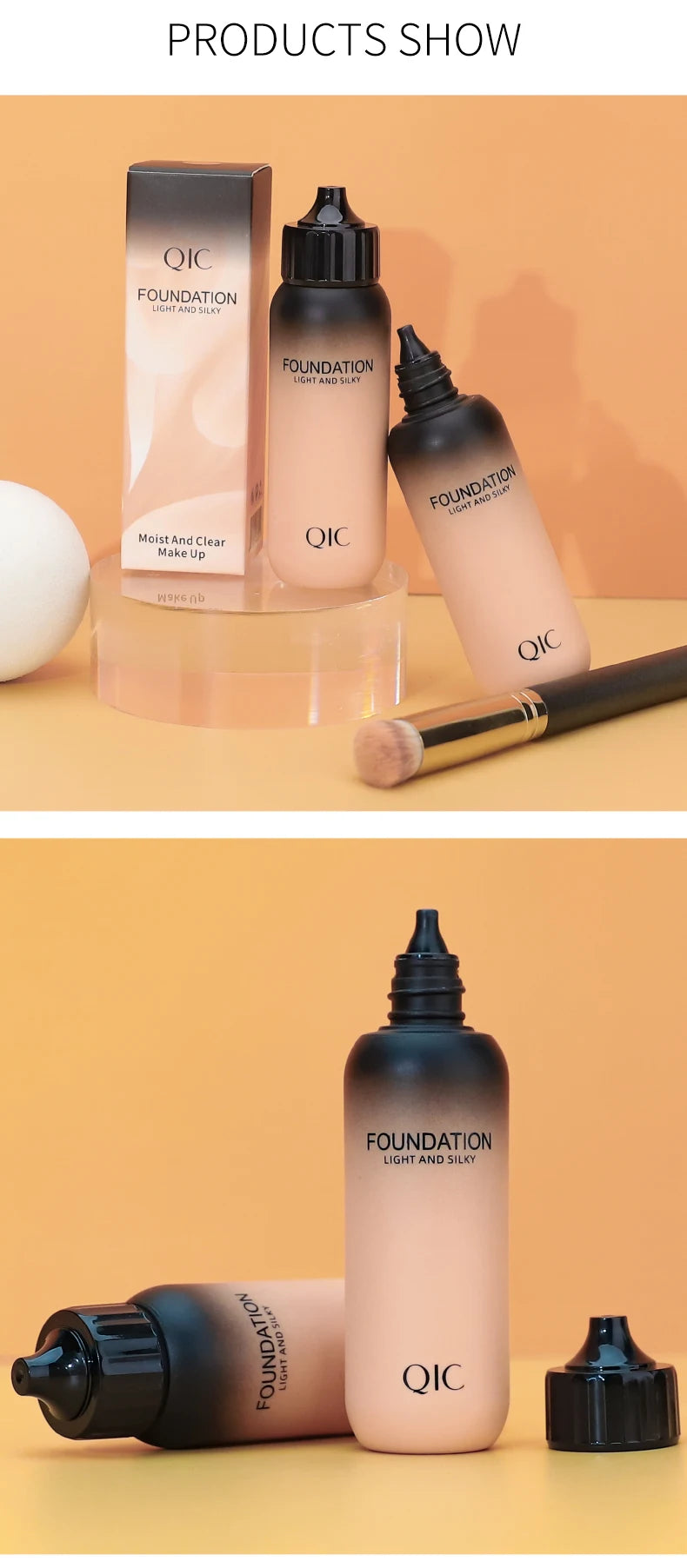 30ml Liquid Foundation Cream Waterproof Oil-control Cover Acne Base Cream