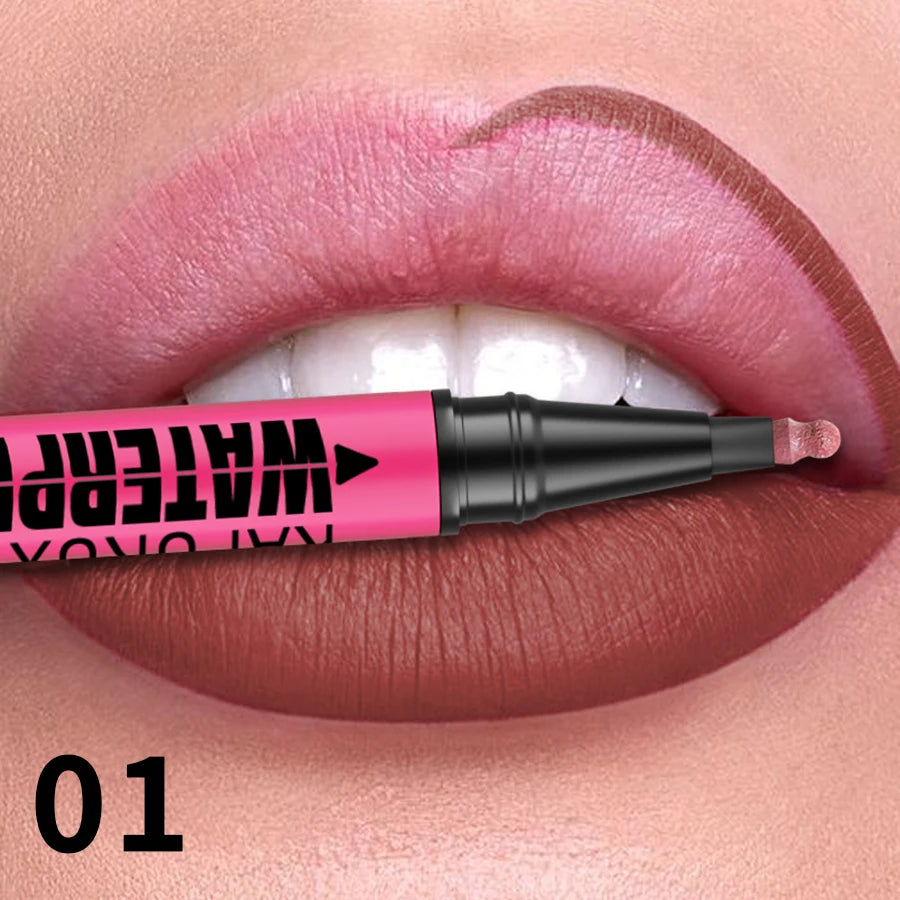 1PC Liquid Matte12-Color Lipliner Pencil Waterproof
