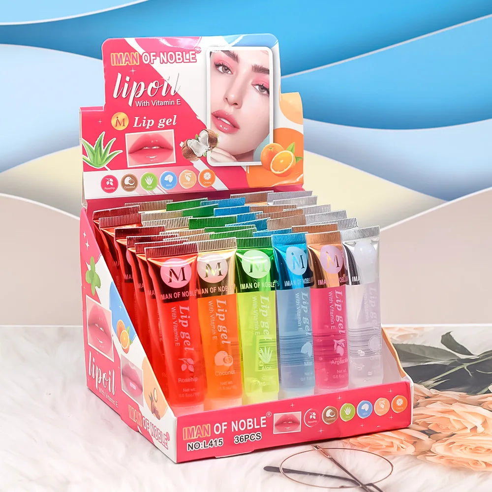6Pcs Fruity Flavor Watery Glossy Lip Gloss Set