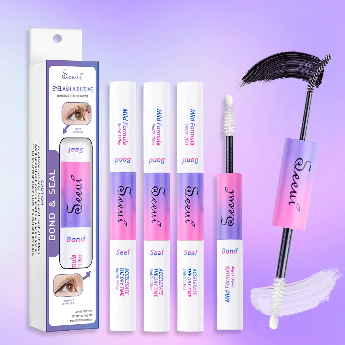 Eyelash Glue and Seal for Eyelash Clusters