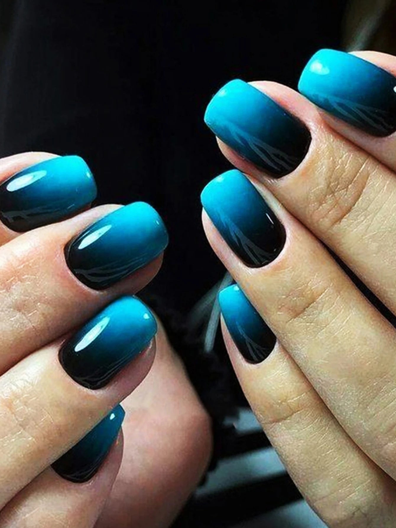 24pcs/set short square fake nails