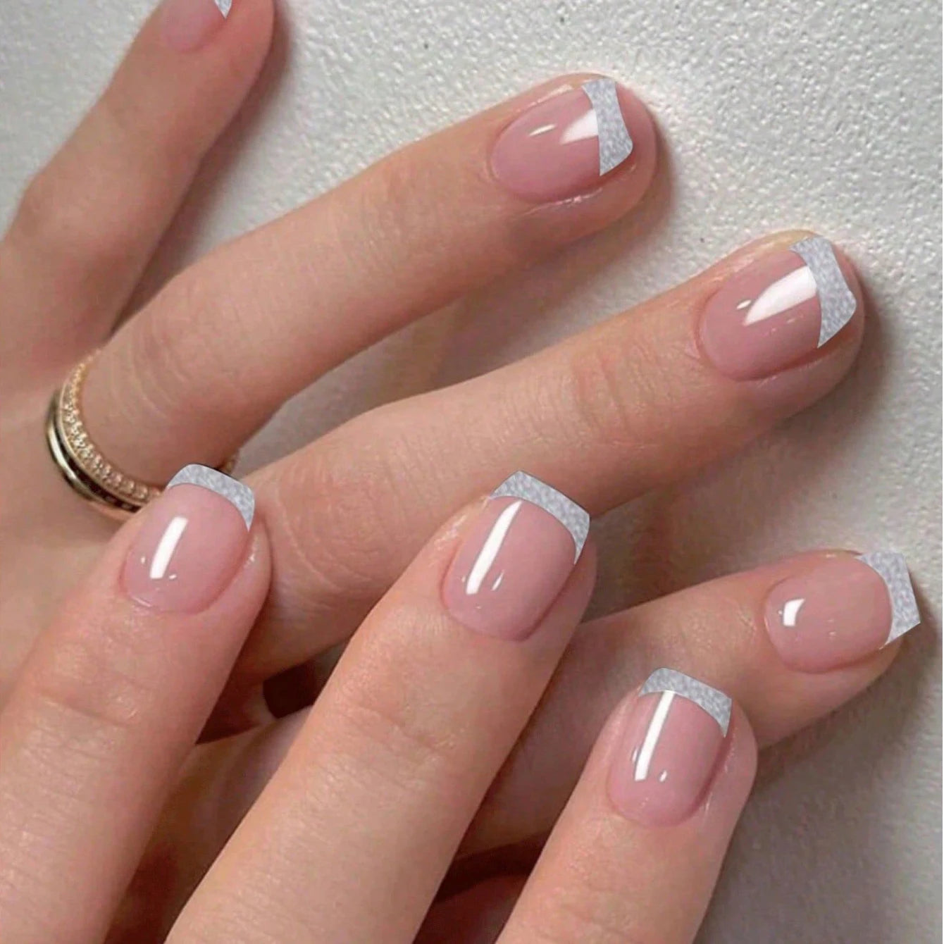 24pcs/set short square fake nails