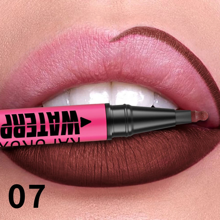 1PC Liquid Matte12-Color Lipliner Pencil Waterproof