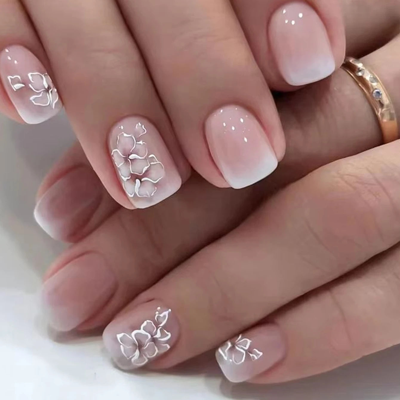 24pcs/set short square fake nails