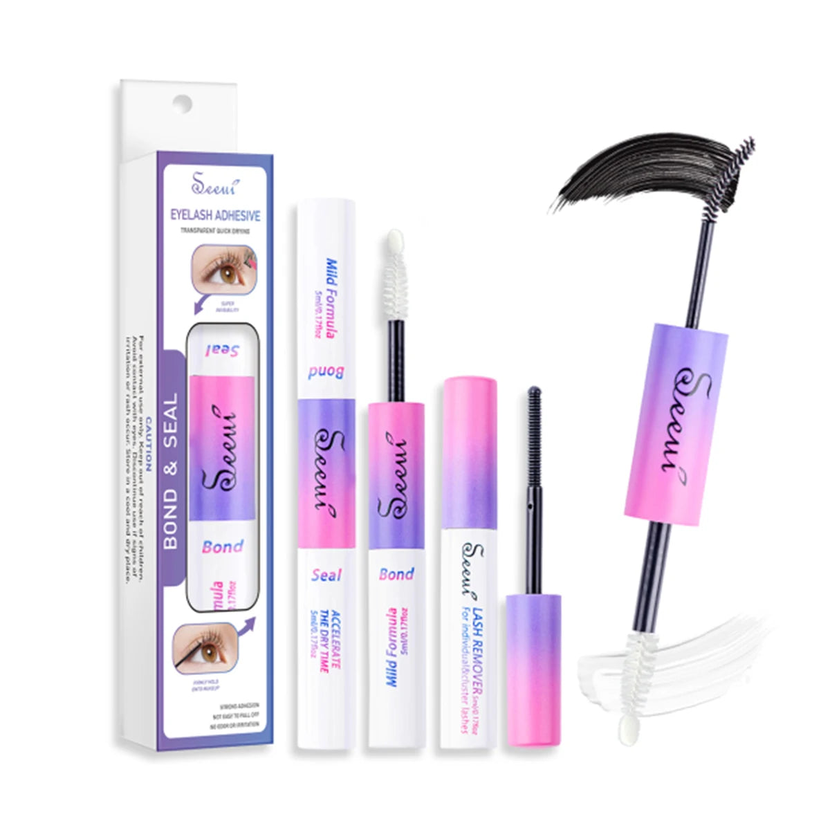 Eyelash Glue and Seal for Eyelash Clusters