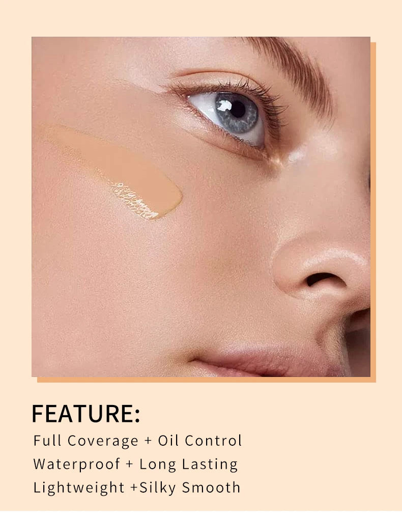 30ml Liquid Foundation Cream Waterproof Oil-control Cover Acne Base Cream