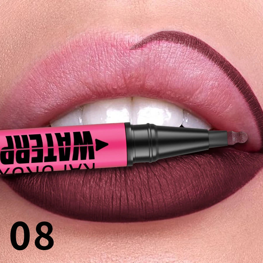 1PC Liquid Matte12-Color Lipliner Pencil Waterproof