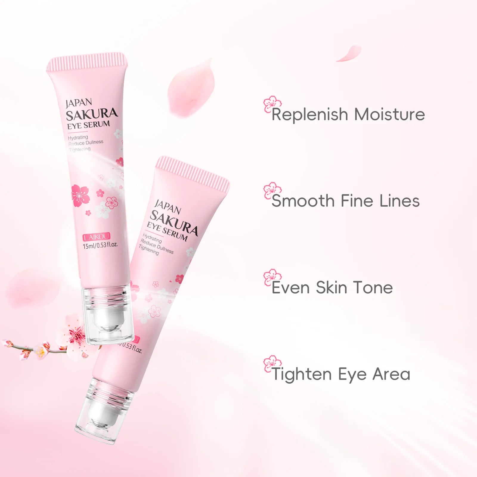 LAIKOU Sakura Eye Serum Roller Massage