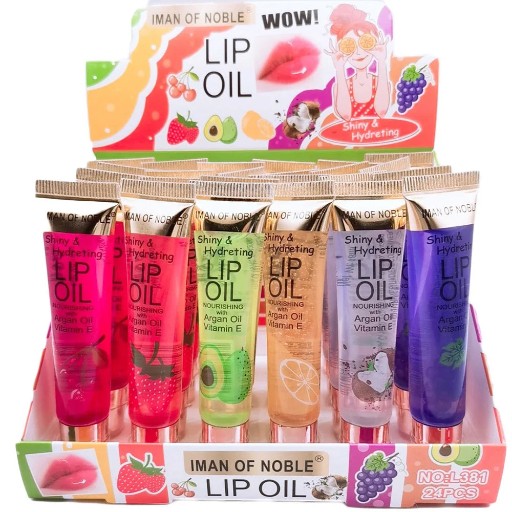 6Pcs Fruity Flavor Watery Glossy Lip Gloss Set