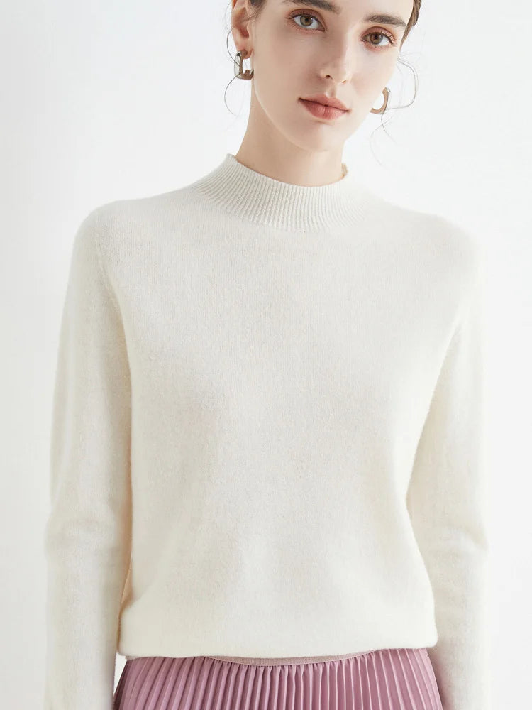 Women’s Soft Knit Mock-Neck Sweater – Cozy, Chic & Timeless